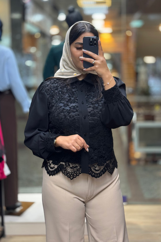 خرید شومیز مشکی مجلسی