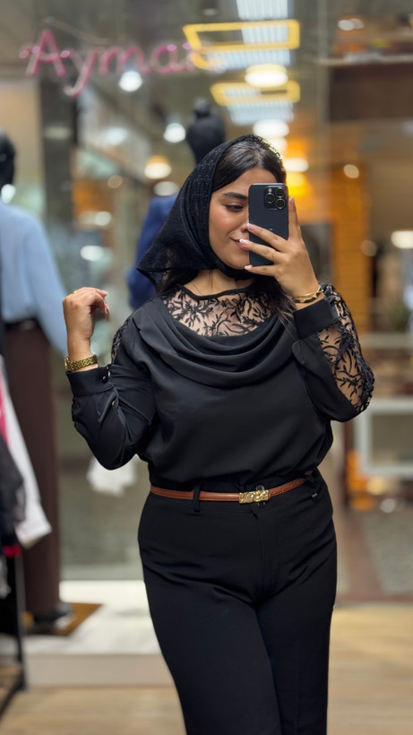 خرید شومیز مشکی مجلسی